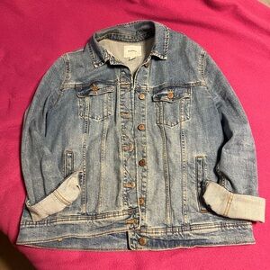 Denim Jacket with Button Closure